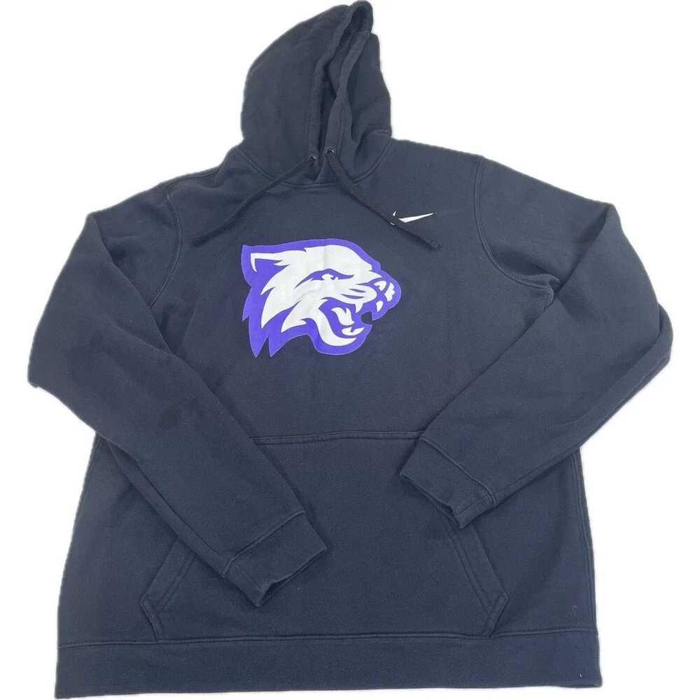 Nike Men’s Black Hoodie Size Medium Purple Tiger